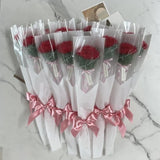 3pcs Crochet Carnation Flower Scrubber - Handmade Kitchen Decor Gift, Random Carnation