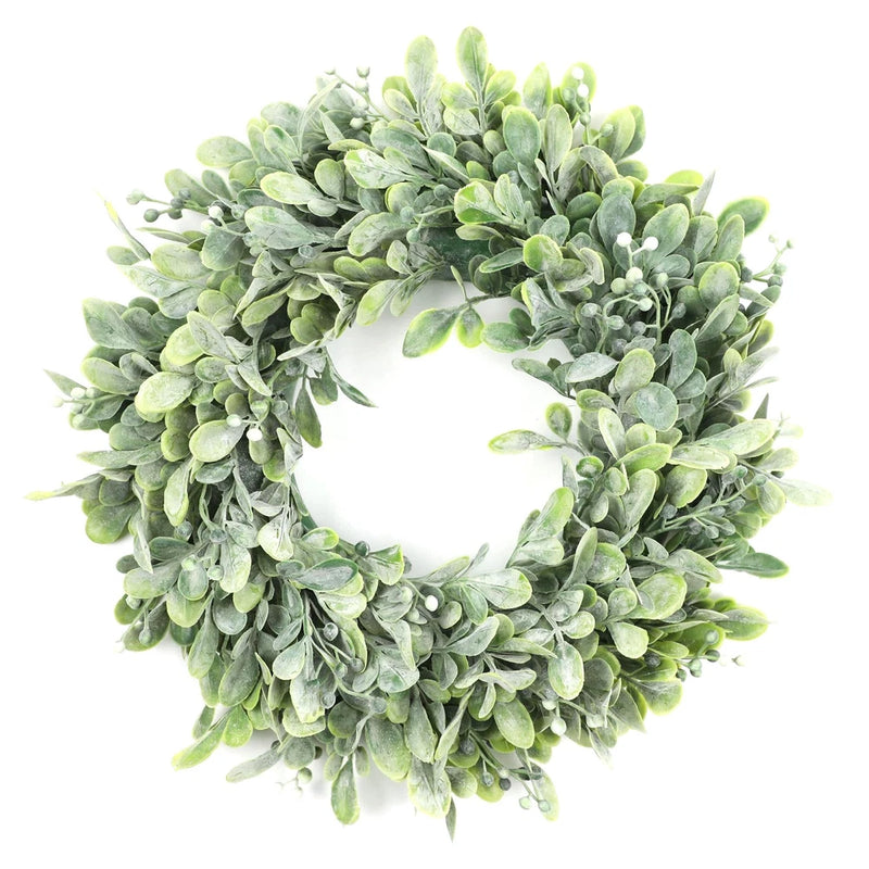 30cm Small Bodhi Grass Wreath Artificial Plant Decor Plastic PVC Green Plant