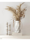 Vase for Pampas Grass, Geometric Diamond Decorative Vase Pampas Grass